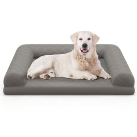 36-Inch Orthopedic Dog Bed (Color: Grey)