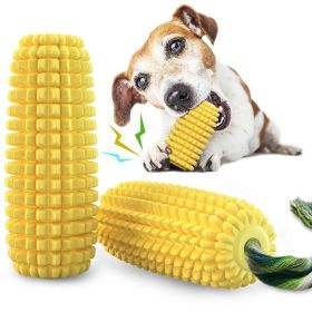 PROKEl Dog Chew Toys Corn Stick Toy For Small, Medium, Large Breed, Squeak Corn Stick Rope toy. (Option: Yellow)
